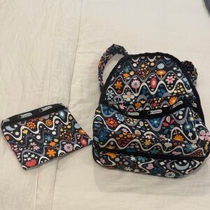 LeSportsac Women's Backpack and Pouch Set